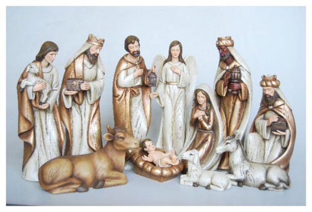 December Diamonds Set of 11 Nativity Figure - Contemporary - Holiday ...