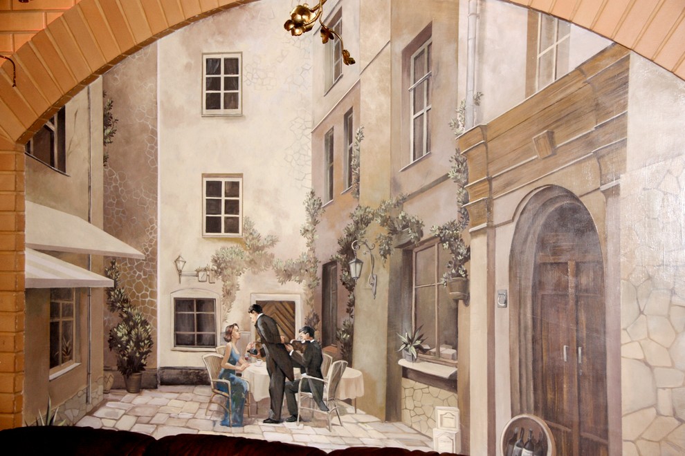 Роспись стен в интерьере