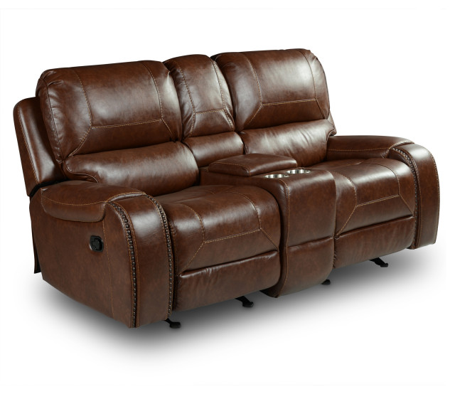 Steve Silver Keily Manual Glider Recliner LoveseatBrown KE800CL