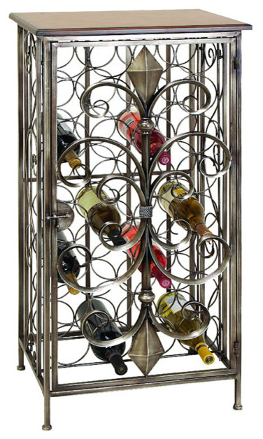 Casa Cortes Wrought Iron 32-Bottles Wine Holder Rack
