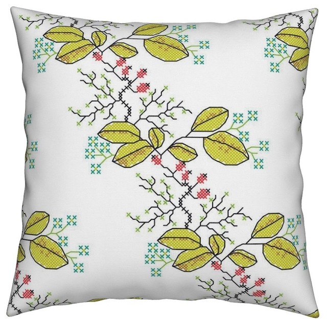 Botanical Large Scale Botanical Large Scale Throw Pillow Contemporary