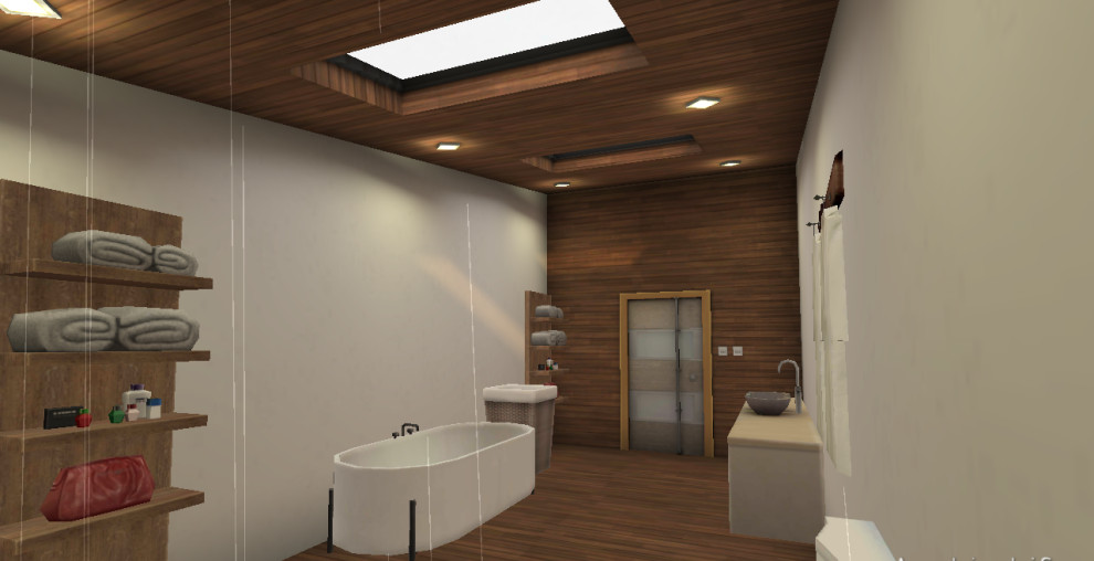 3D проект дома в лесу