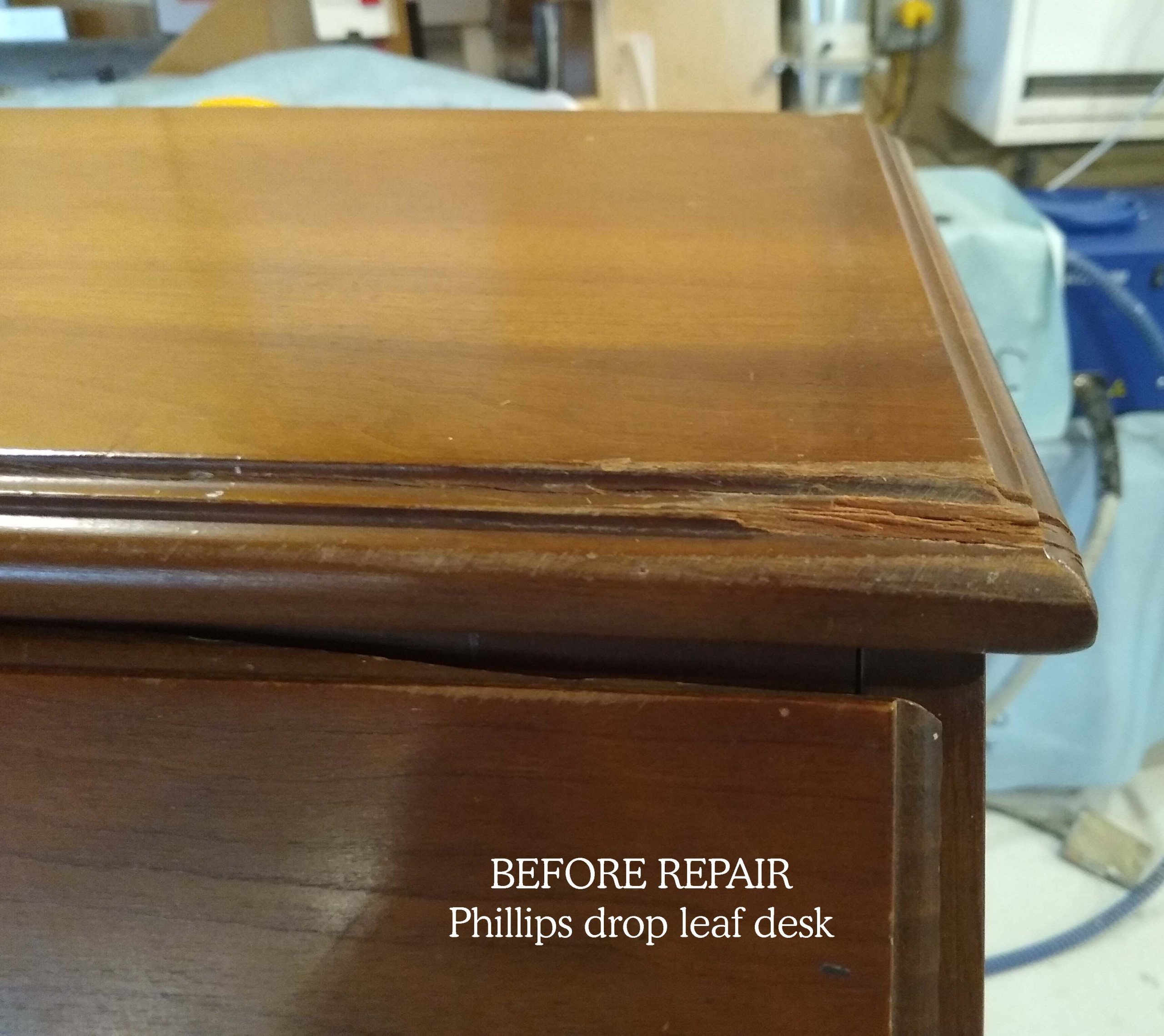 Phillips drop leaf desk repair