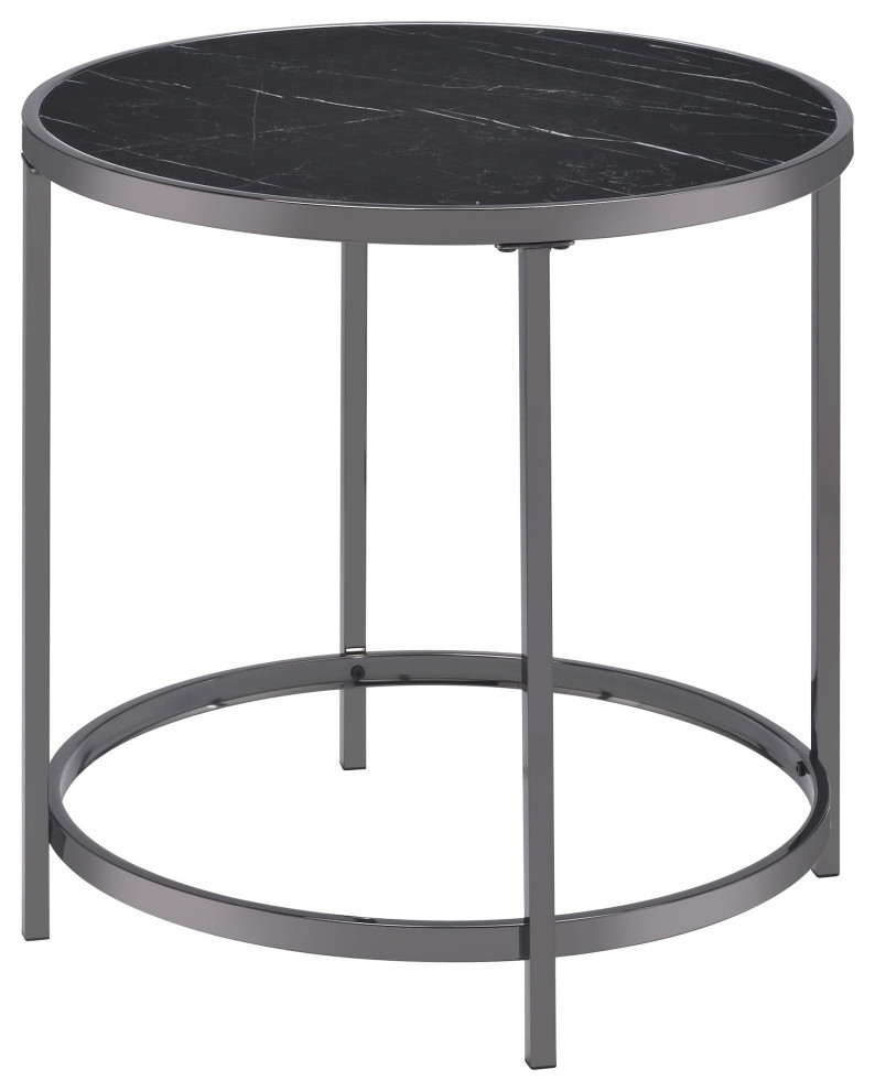 Rayne Round End Table Contemporary Side Tables And End Tables by Steve Silver Houzz