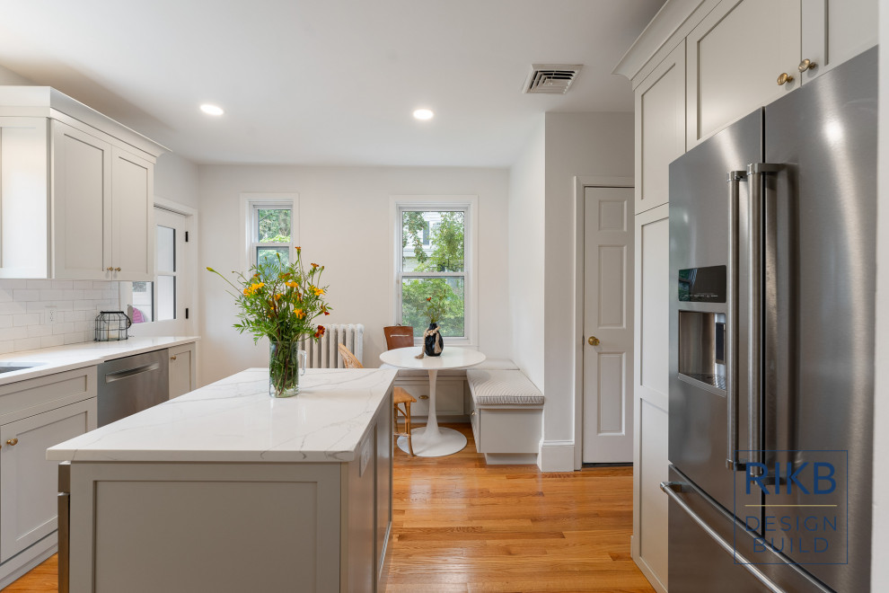 Example of a transitional kitchen design in Providence