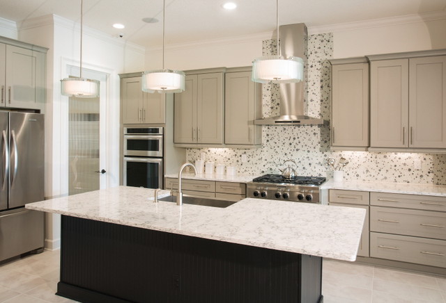 Lg Viatera Quartz Countertop Rococo Transitional Kitchen