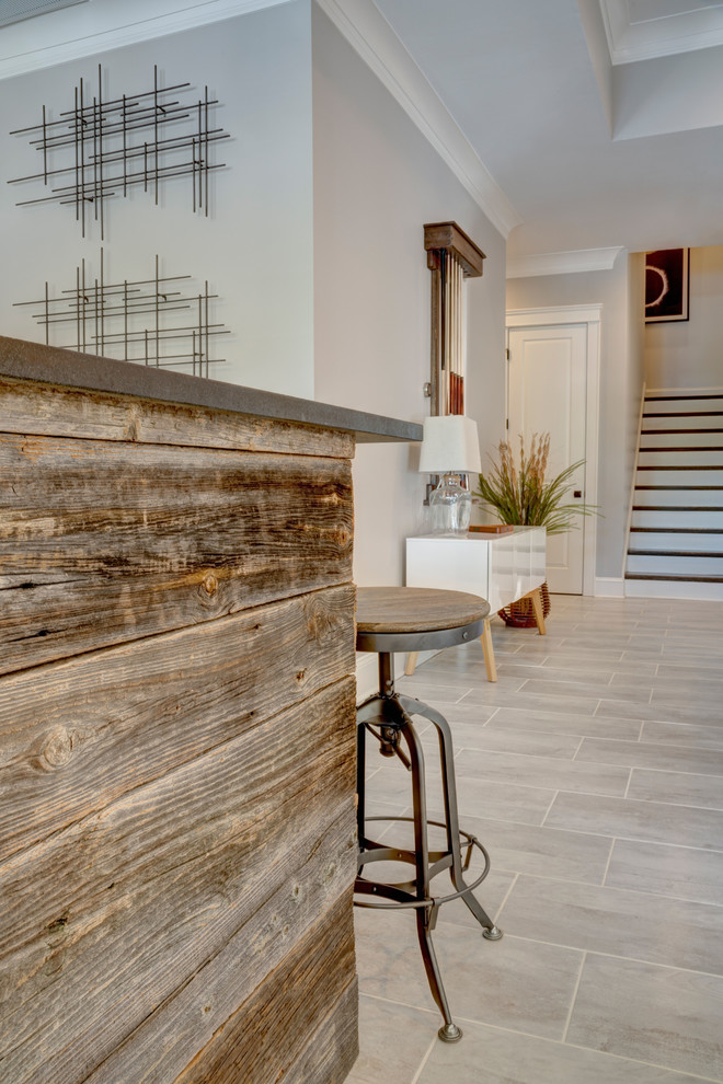 Transitional home design photo in Charlotte