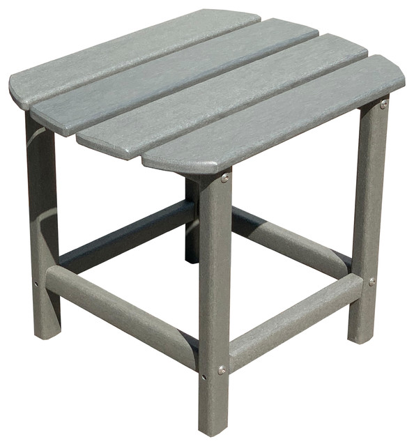 Corona 18" Recycled Plastic Side Table Transitional Outdoor Side