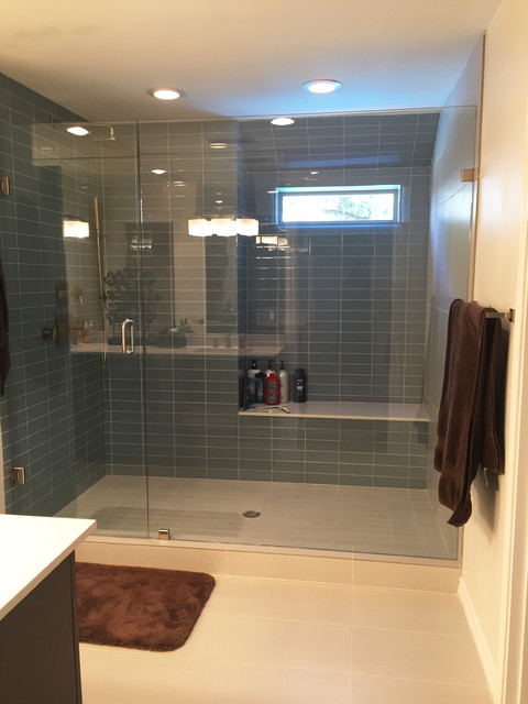 TILE WORK modern-bathroom