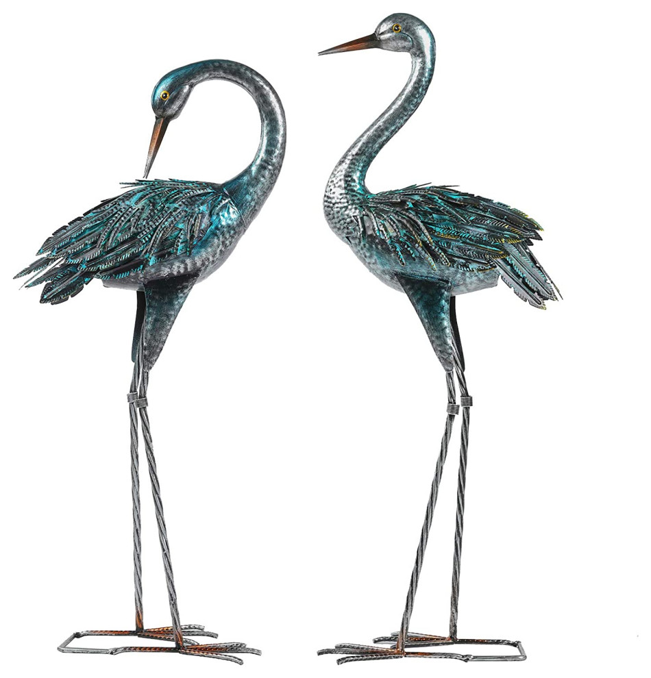 Blue Heron Decoy Garden Sculptures and Statues Farmhouse Garden