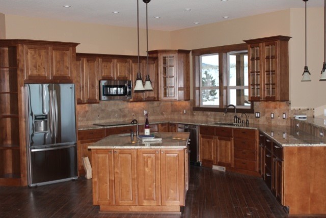 Inspiration for a rustic kitchen remodel in Seattle