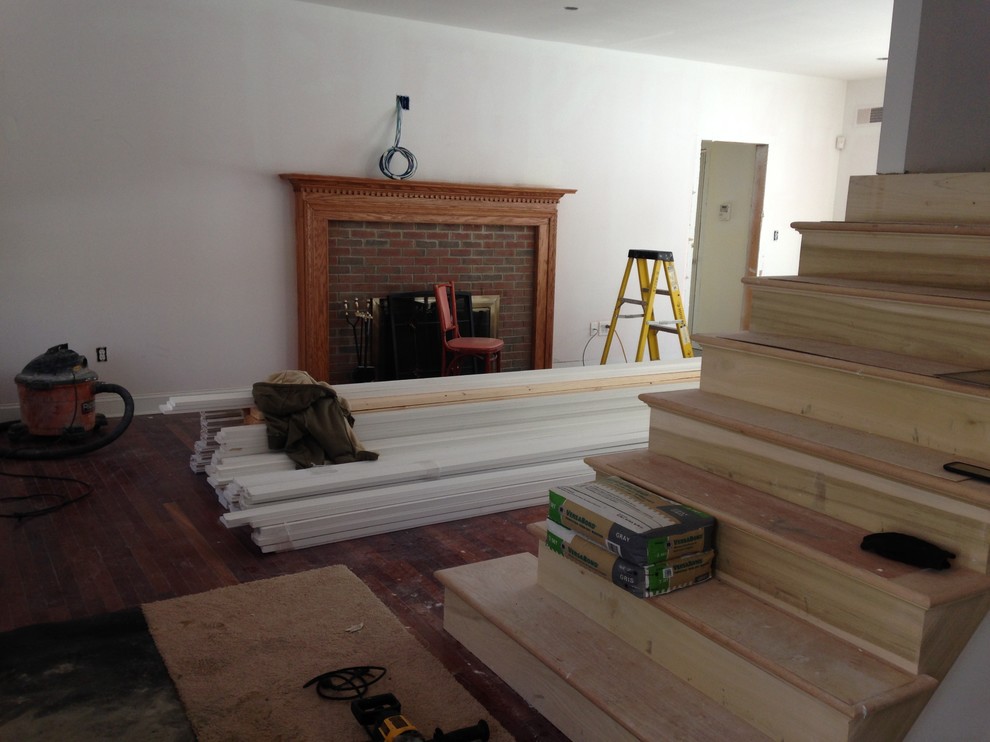 Fireplace not centered on wall, coffered ceilings going up, HELP!