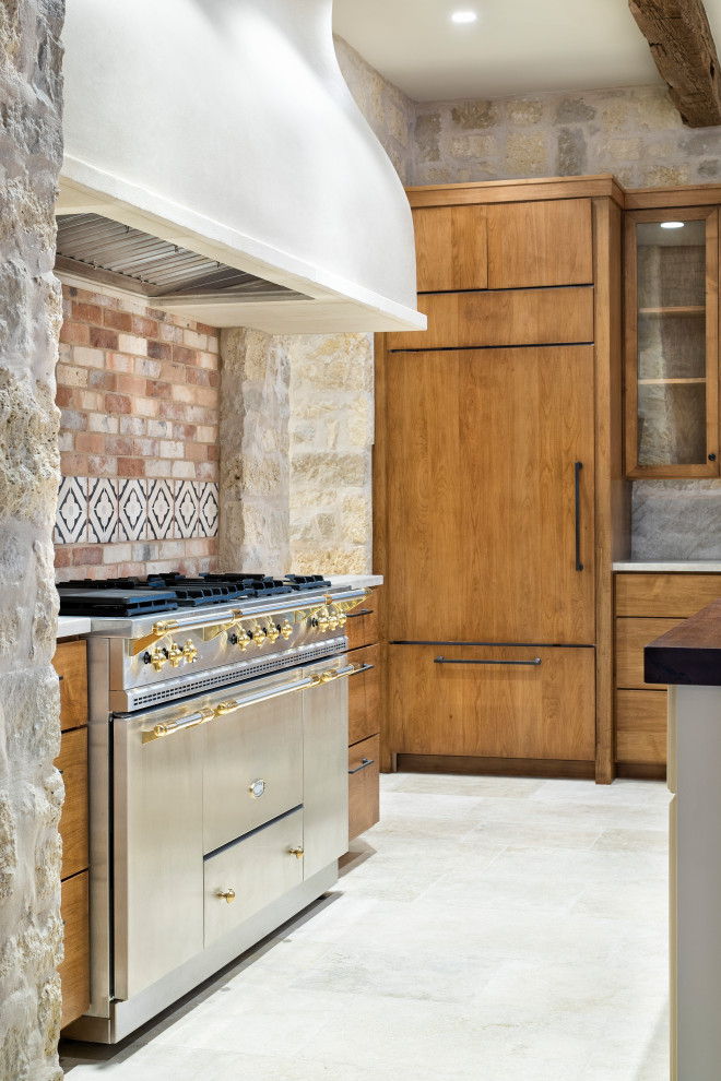 Example of a mountain style kitchen design in Austin