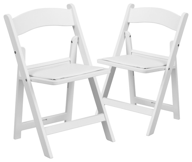 Kids White Resin Folding Chair Transitional Outdoor Folding Chairs