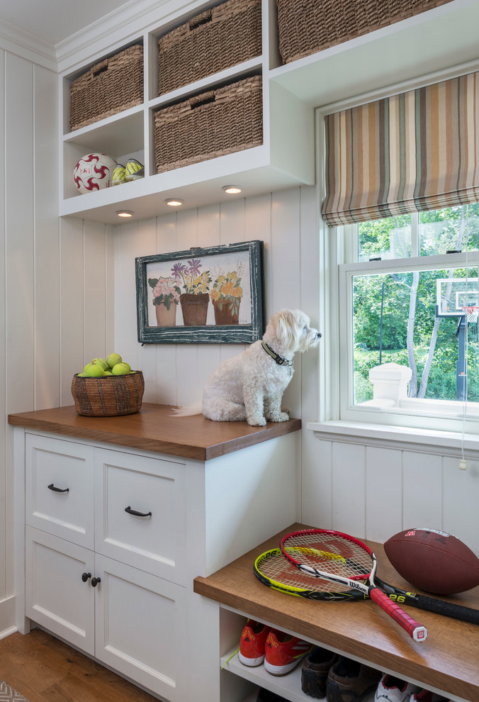 Beach style home design photo in Providence