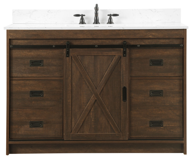Rafter 48" Bathroom Vanity - Rustic - Bathroom Vanities And Sink ...