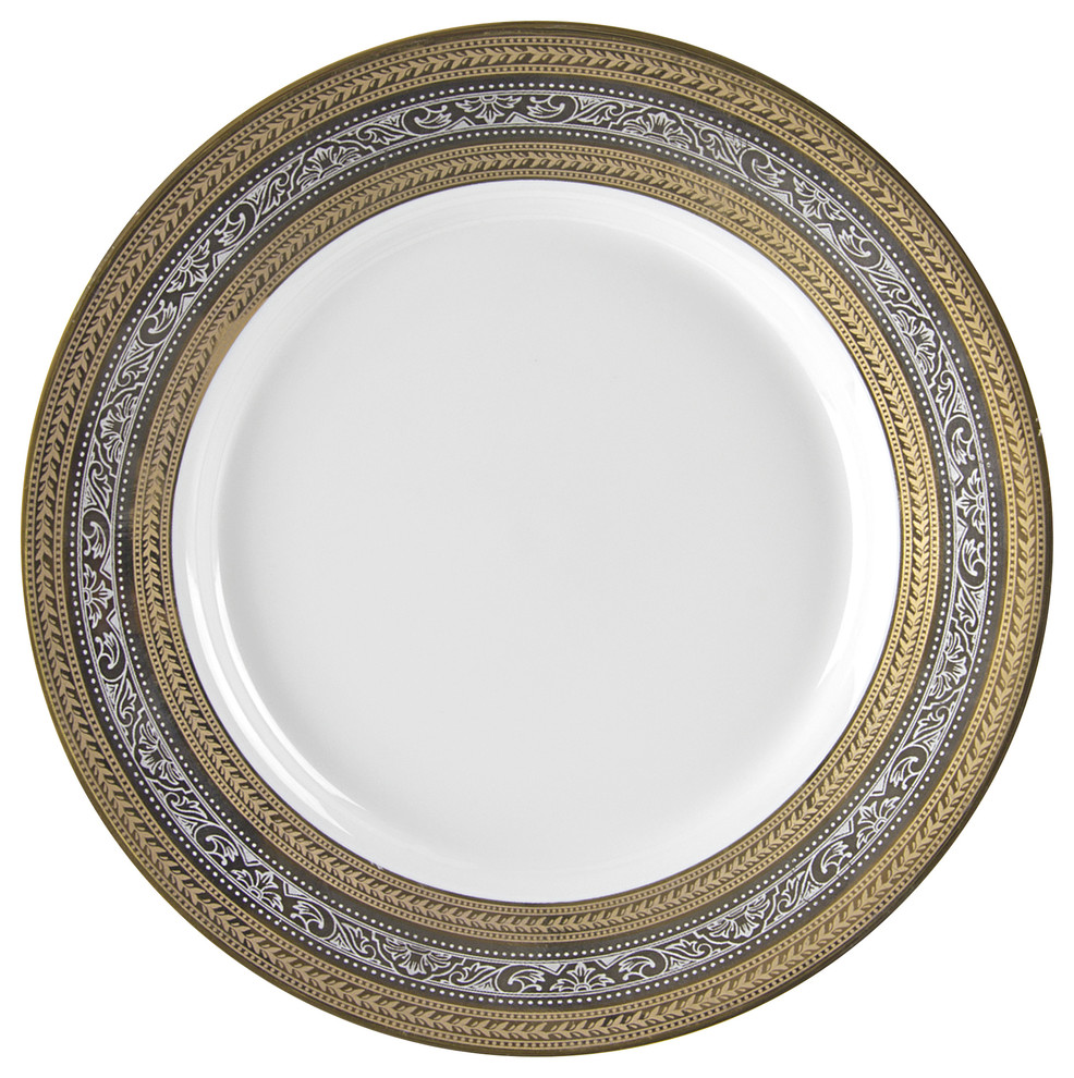 Elegance Charger Plates, Set of 6 Traditional Charger Plates by