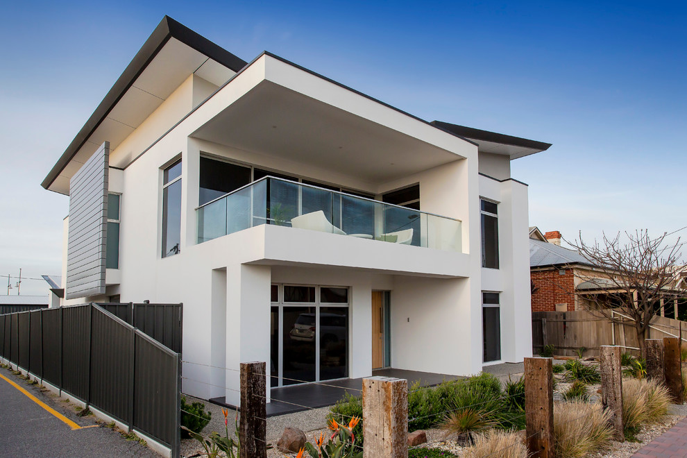 This is an example of a large contemporary exterior in Adelaide.
