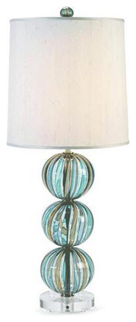 Bocce Stripe Glass Table Lamp