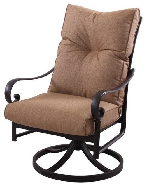 Bowery Hill Swivel Patio Chair In Antique Bronze Set Of 2 Bowery Hill Swivel Patio Chair In Antique Bronze Set Of 2