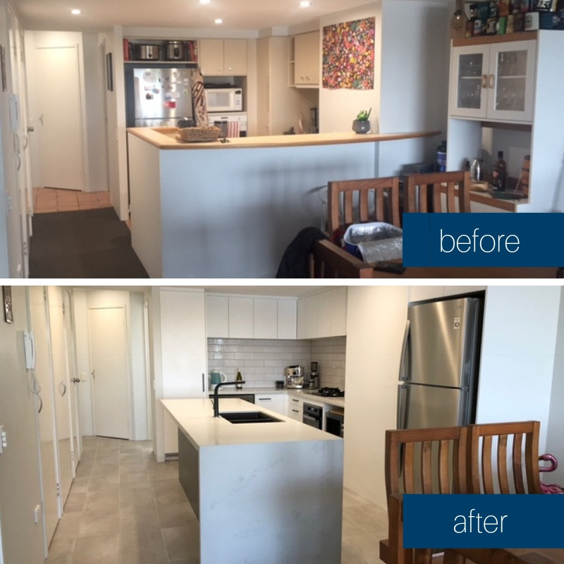 Kitchen Layout Change Before & after: Exciting kitchen-layout change | Houzz AU