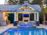 Transitional Pool by Mark Johnson Custom Homes