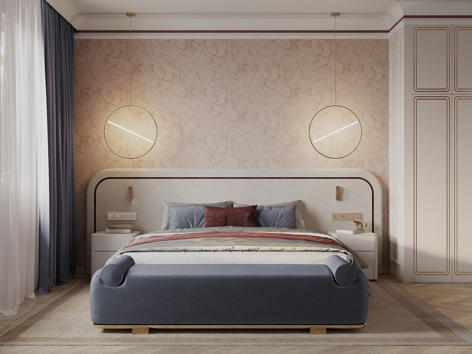 Современная классика. Квартира 100м2. Спальня