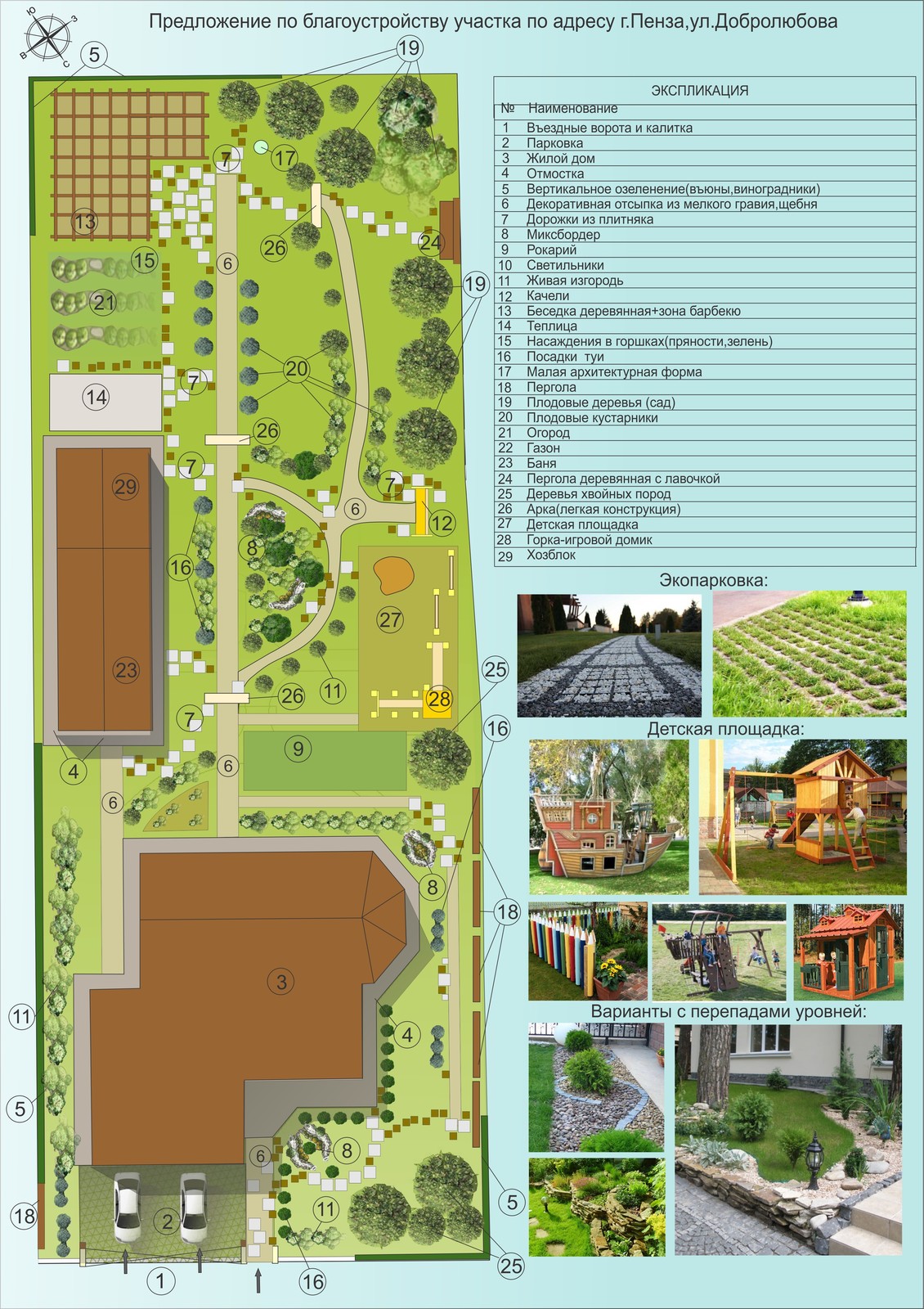 Эскизный проект благоустройства участка