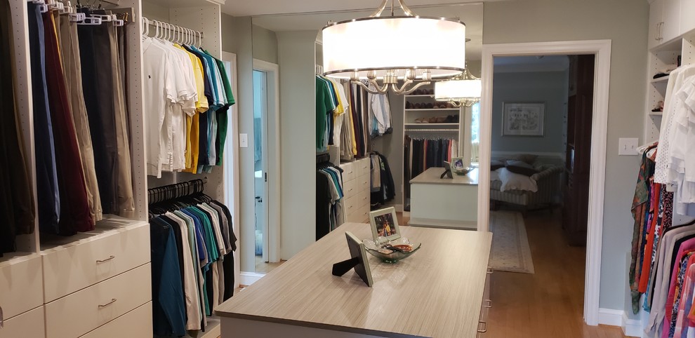 Master Closet with Upper Doors and Large Island