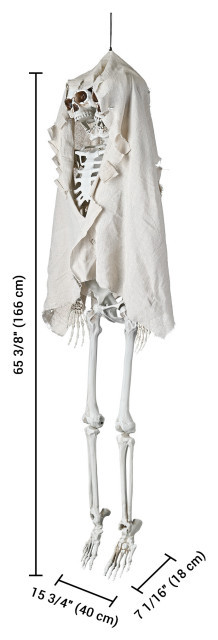 Yescom Life Size Skeleton Poseable Two Head 5.4Ft for Halloween Party ...
