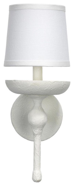 Modern Classic Shape White Plaster Wall Sconce 16 in Updated Traditional - Transitional - Wall ...