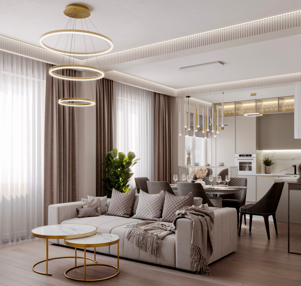 Кухня-гостиная, "неоклассическая современность" :)