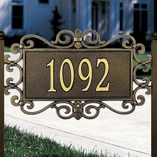 Mears Fretwork Address Plaque - Traditional - House Numbers