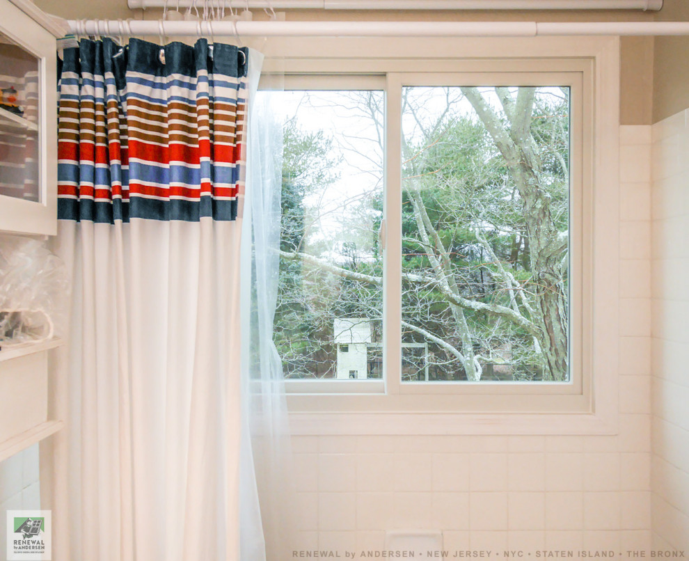 Attractive Bathroom with New Sliding Window Renewal by Andersen New