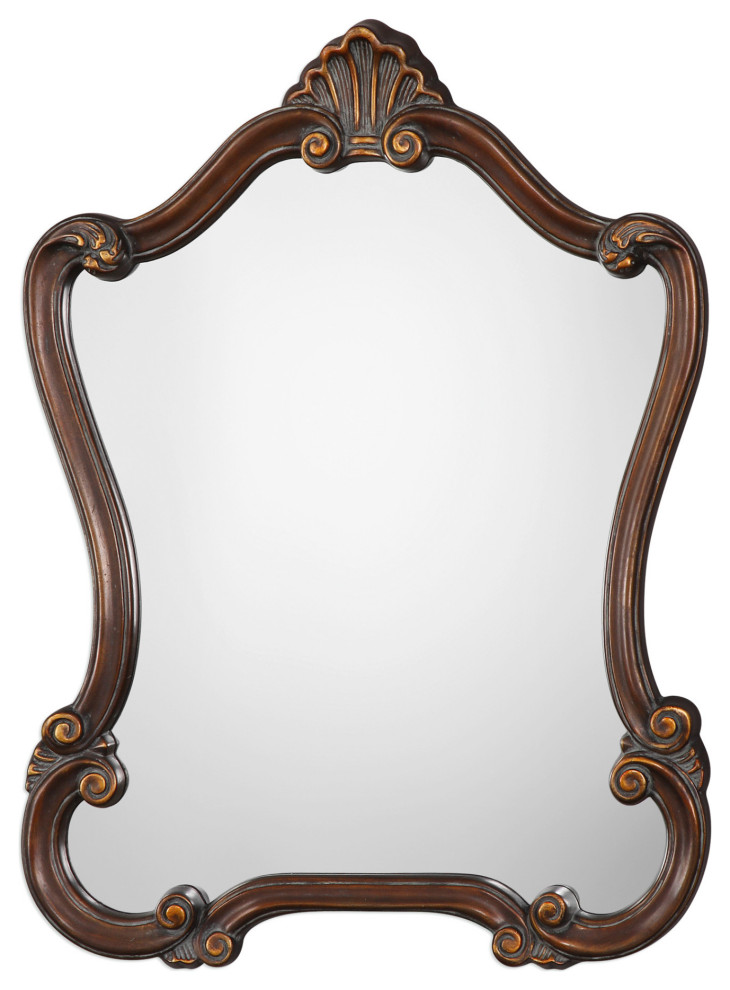 Delacora UMW00423 35" x 26" Victorian Style Tuscan Wall Mirror