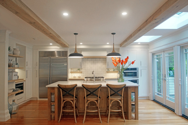Waban Transitional Kitchen coastal-kitchen