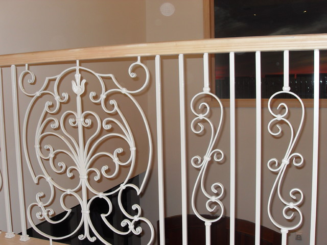 Wood with Metal Balusters