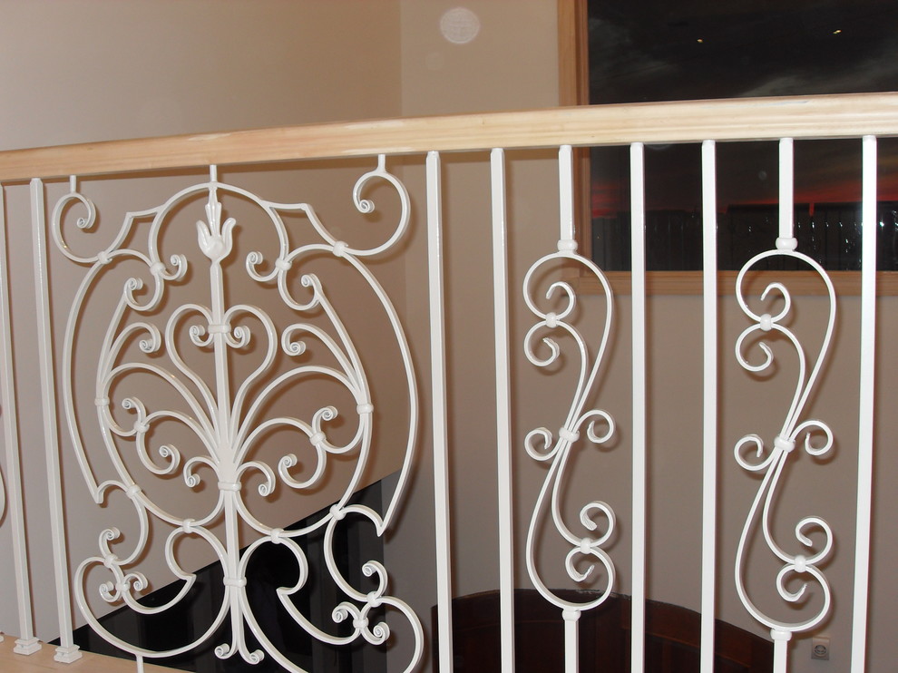 Wood with Metal Balusters