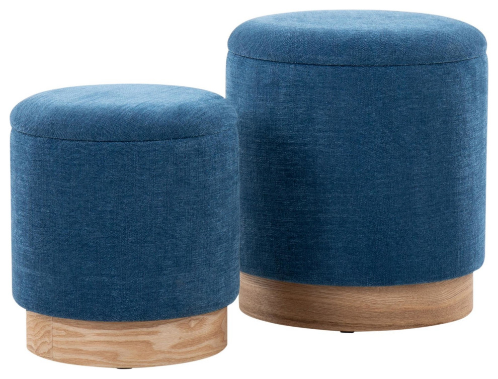 Marla Nesting Ottoman Set Contemporary Footstools And Ottomans by