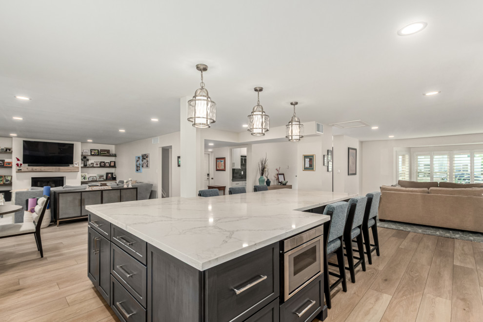 Transitional home design photo in Phoenix