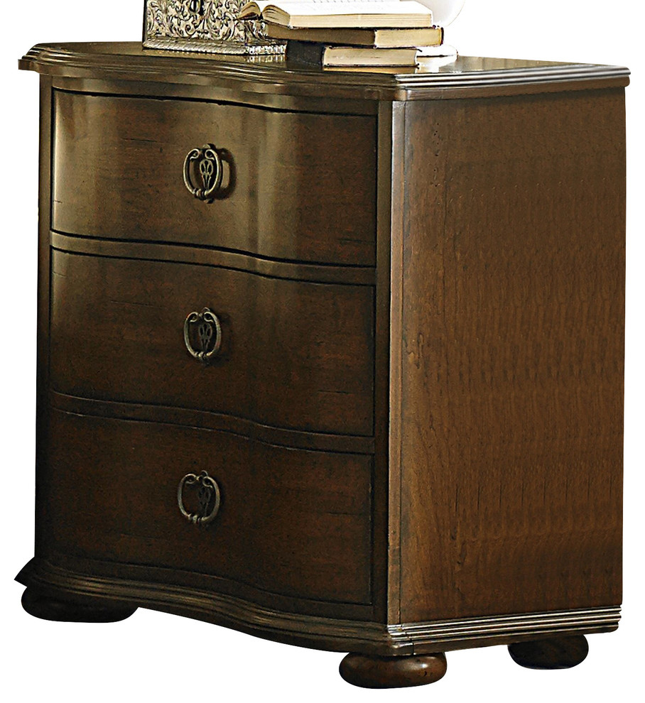 Liberty Cotswold 3 Drawer Nightstand Cinnamon Traditional Nightstands And Bedside Tables By Emma Mason
