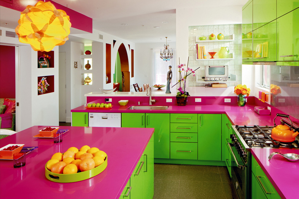 Inspiration for an eclectic kitchen in Los Angeles.