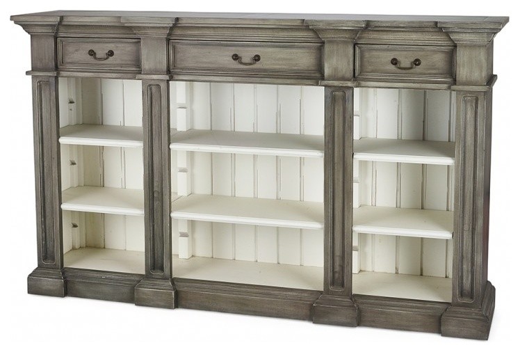 Bookcase, Genoa, Smokey Gray and Off-White