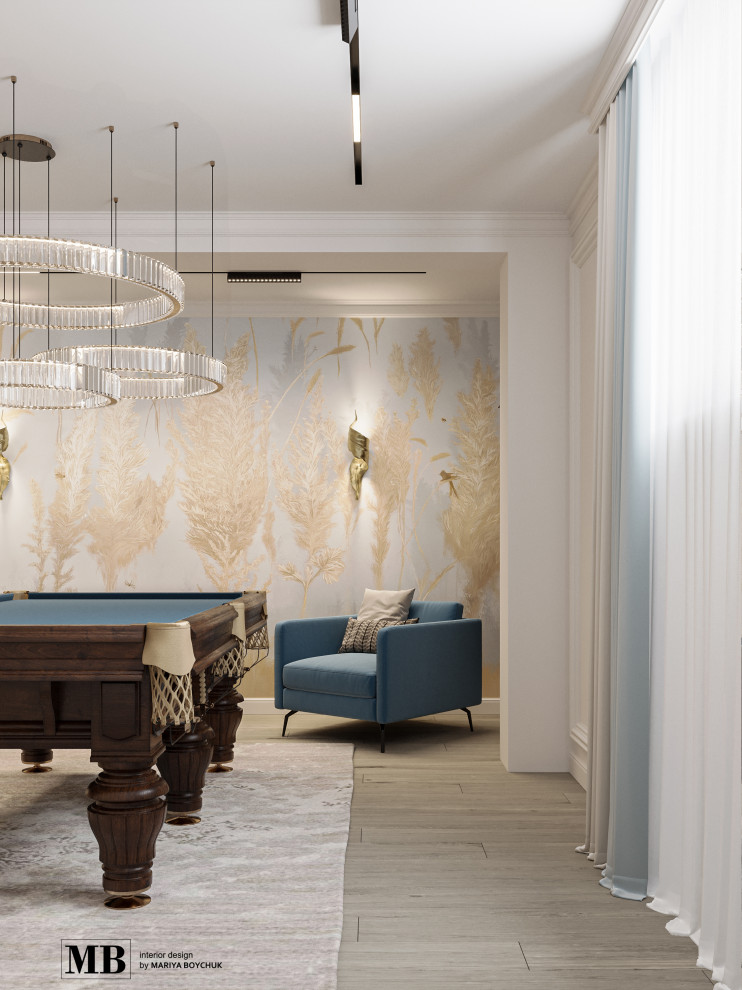 Проект бильярдной в частном доме, п. Медведевка