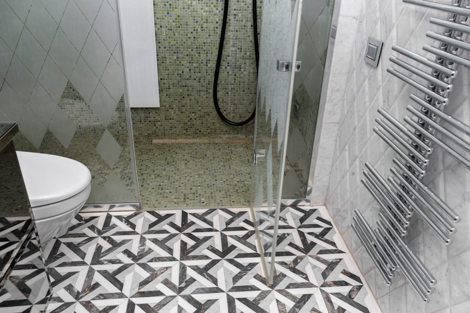 Мозаичный пол в стиле хай-тек