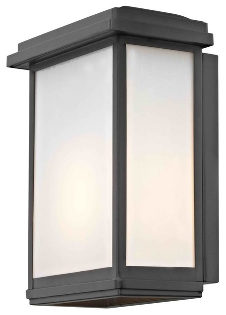 Modern Outdoor Wall Sconce, Black - Transitional - Outdoor ...