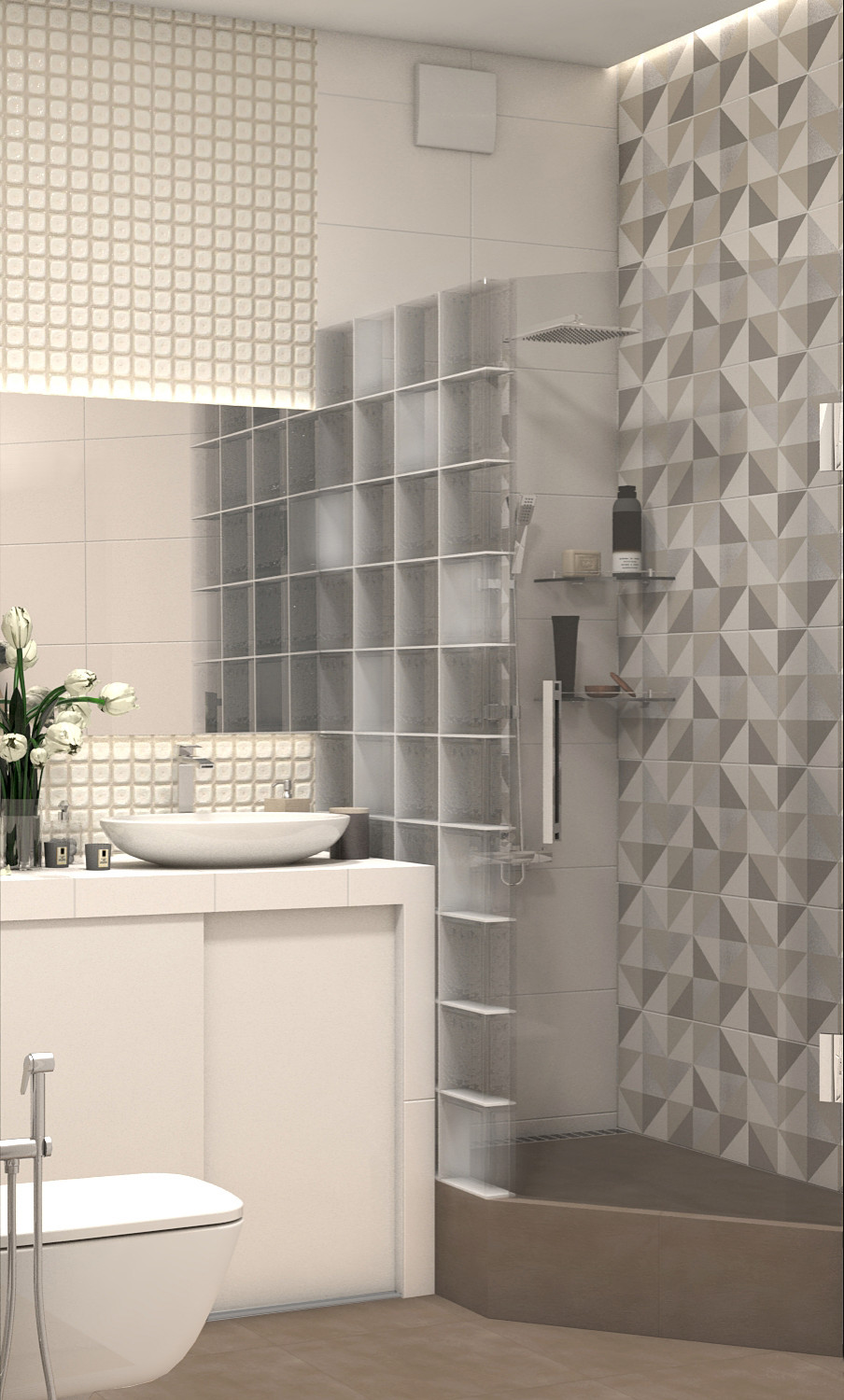 2 варианта одной душевой в Ростове-на-Дону