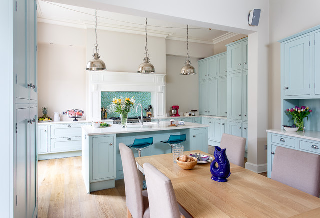 Beautiful Blue fusion-kitchen