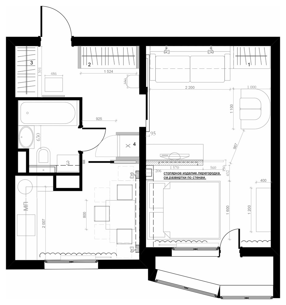 Типовая "однушка" в многоэтажке. Москва
