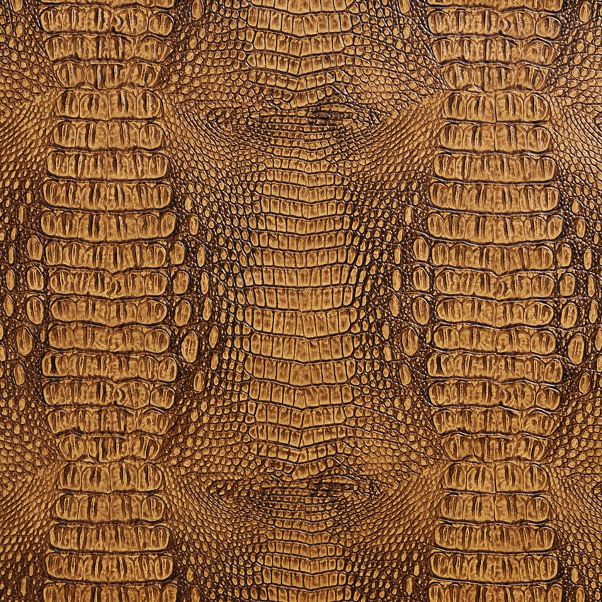 Brown Crocodile Faux Leather Vinyl By The Yard